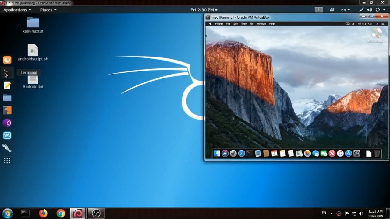 kali linux vmware image for mac